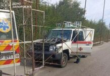 У Запоріжжі російський дрон атакував автомобіль саперів ДСНС